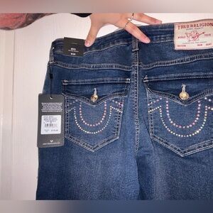 True Religion Blue Boot Cut Becca SN Crystal Jeans